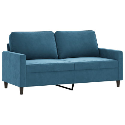 2-Sitzer-Sofa Blau 140 cm Samt