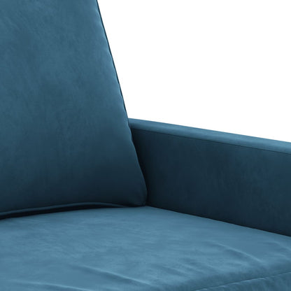 2-Sitzer-Sofa Blau 140 cm Samt