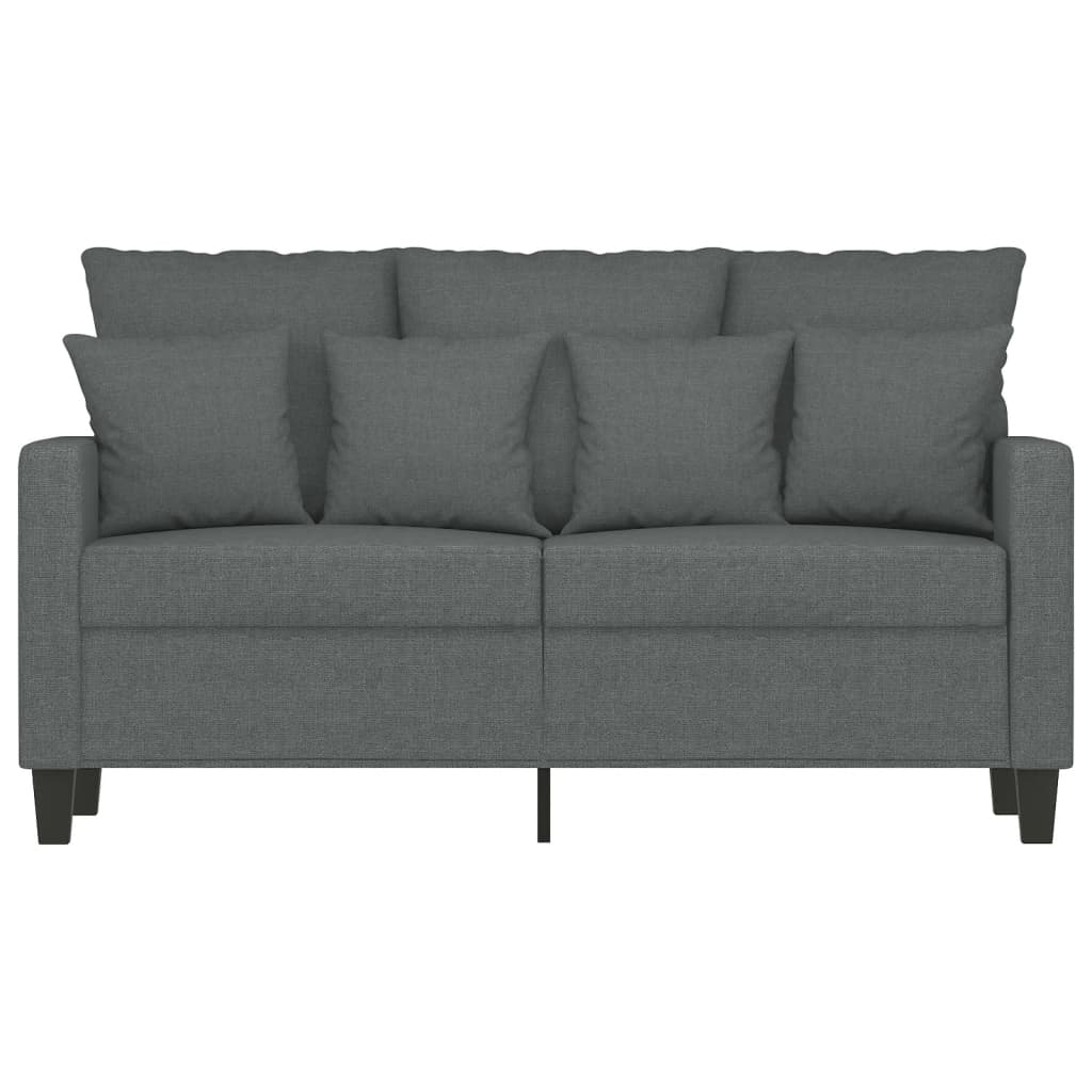 2-Sitzer-Sofa Dunkelgrau 120 cm Stoff