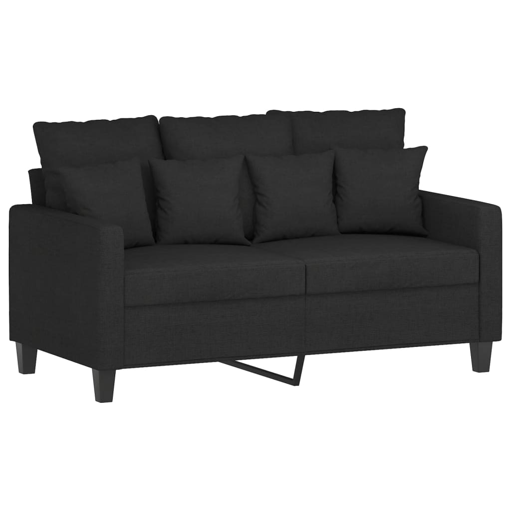 2-Sitzer-Sofa Schwarz 120 cm Stoff