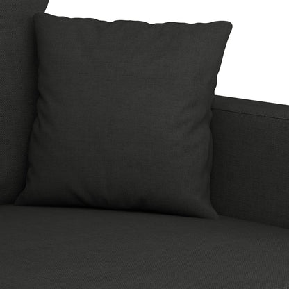 2-Sitzer-Sofa Schwarz 120 cm Stoff