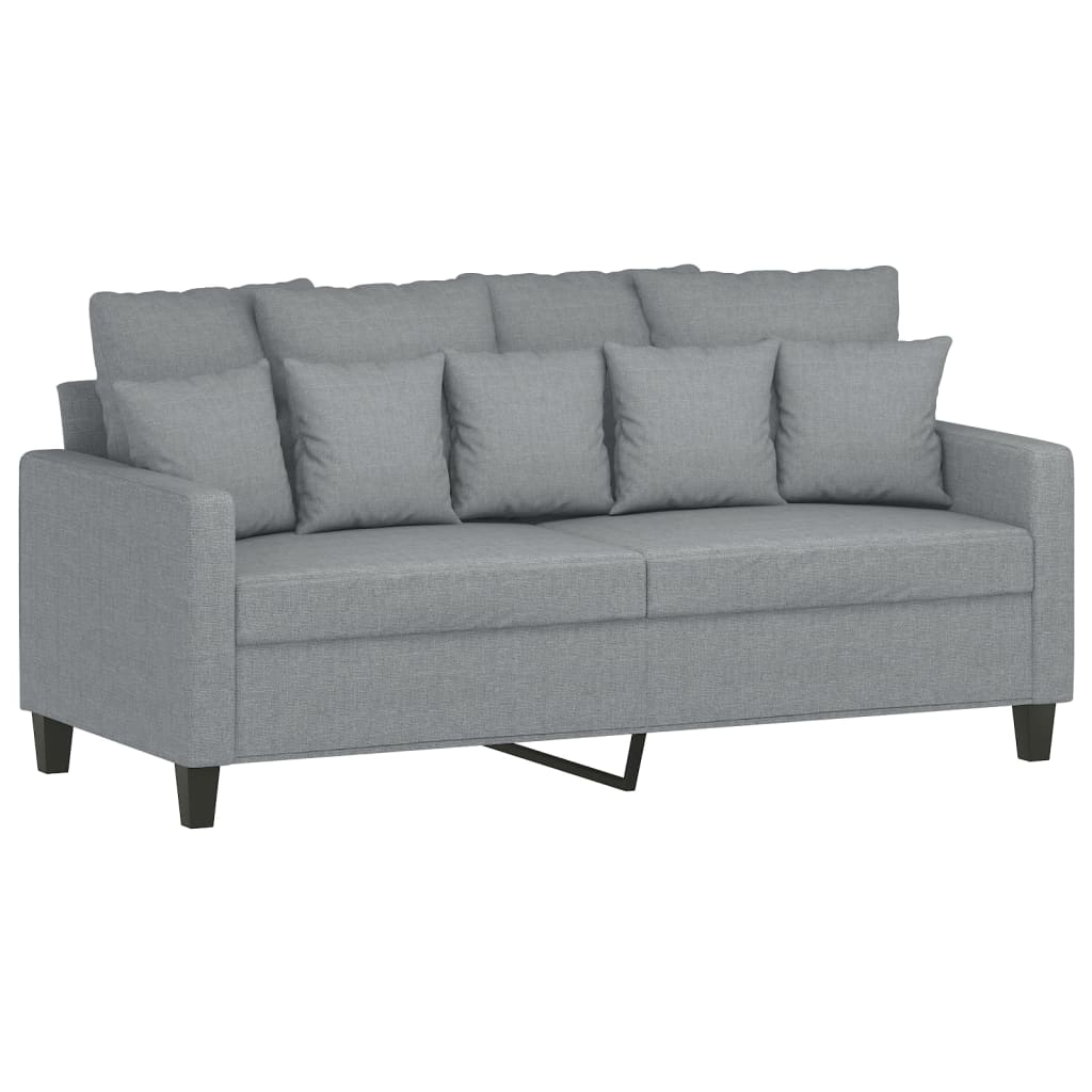 2-Sitzer-Sofa Hellgrau 140 cm Stoff