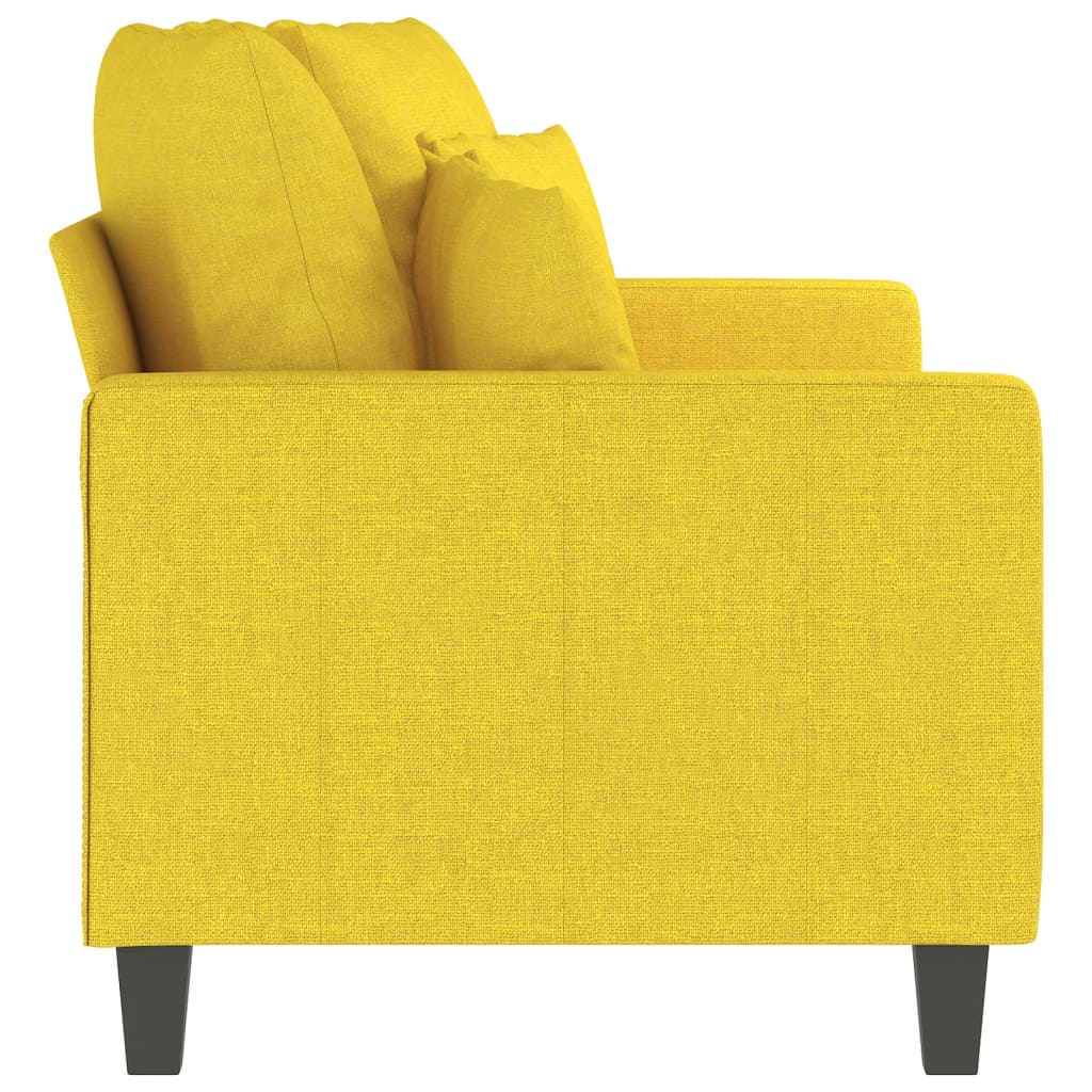 2-Sitzer-Sofa Hellgelb 140 cm Stoff