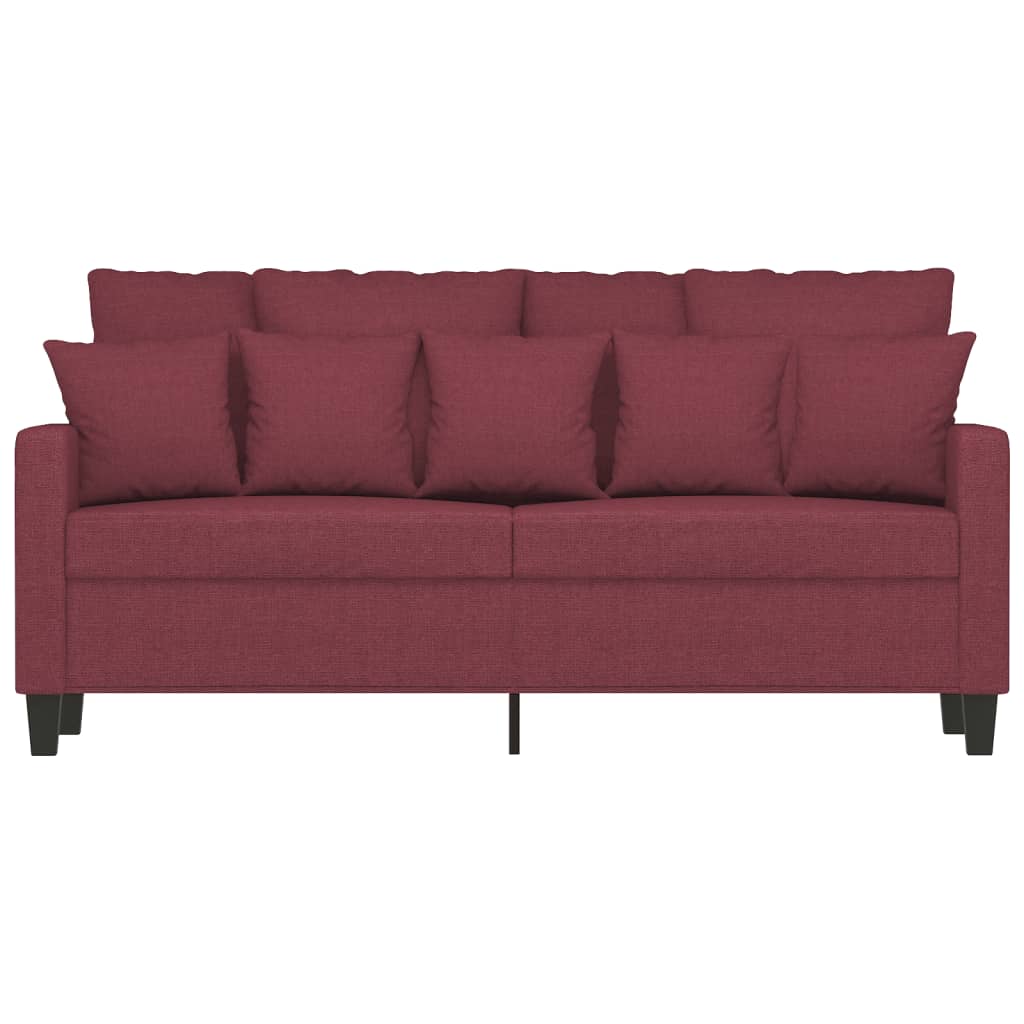 2-Sitzer-Sofa Weinrot 140 cm Stoff