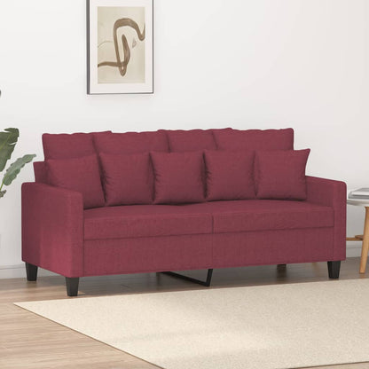 2-Sitzer-Sofa Weinrot 140 cm Stoff