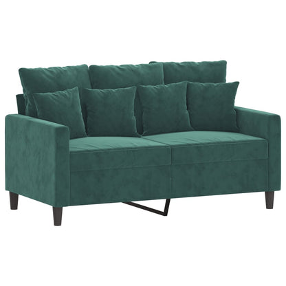 2-Sitzer-Sofa Dunkelgrün 120 cm Samt