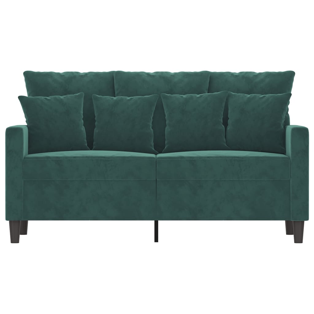 2-Sitzer-Sofa Dunkelgrün 120 cm Samt