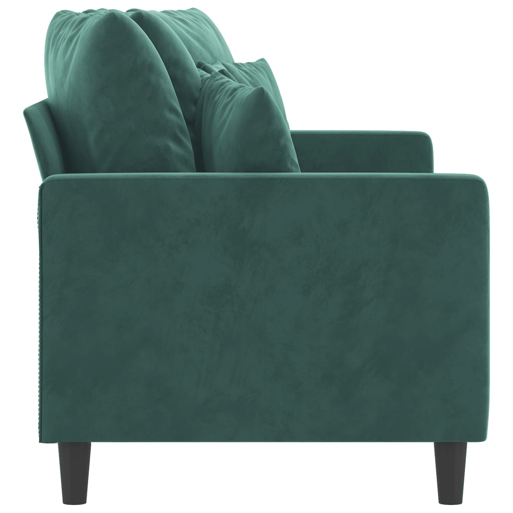 2-Sitzer-Sofa Dunkelgrün 140 cm Samt