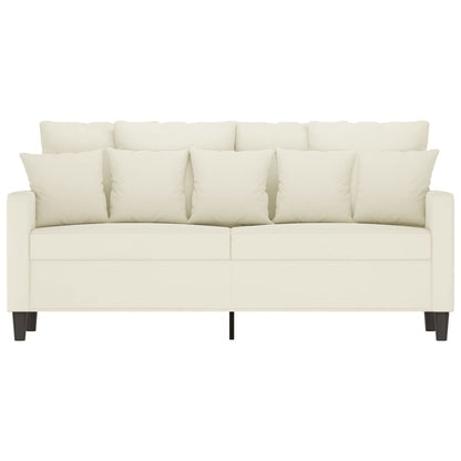 2-Sitzer-Sofa Creme 140 cm Samt