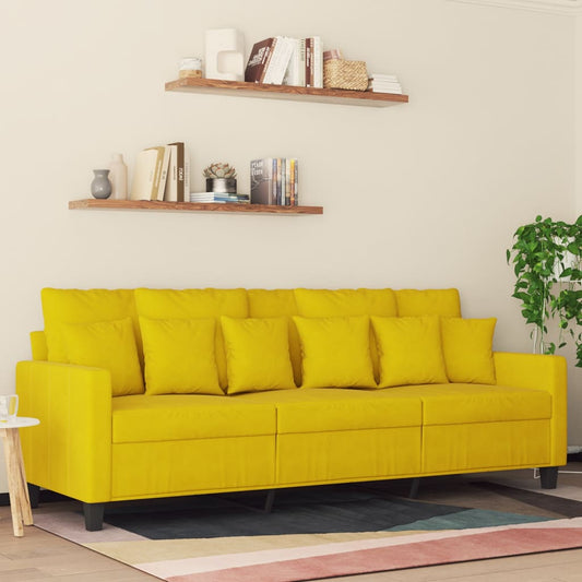 3-Sitzer-Sofa Gelb 180 cm Samt