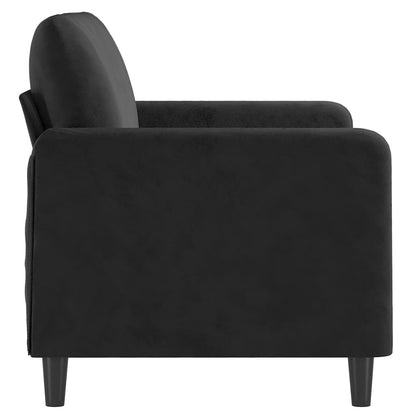 2-Sitzer-Sofa Schwarz 120 cm Samt