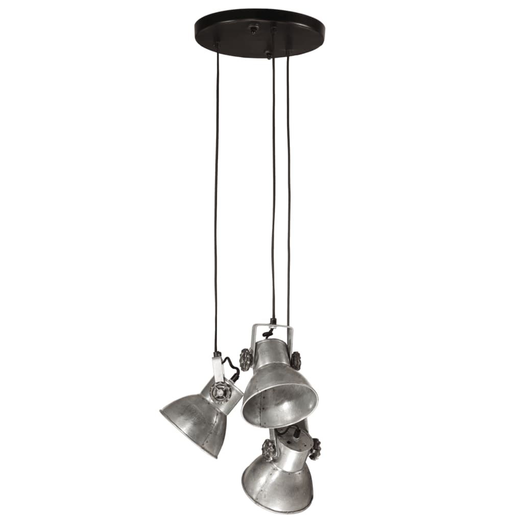 Lampe suspendue 25 W vintage argent 30x30x100 cm E27