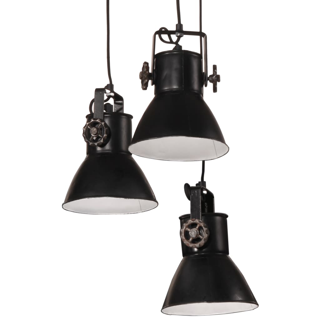 Lampe suspendue 25 W noire 30x30x100 cm E27