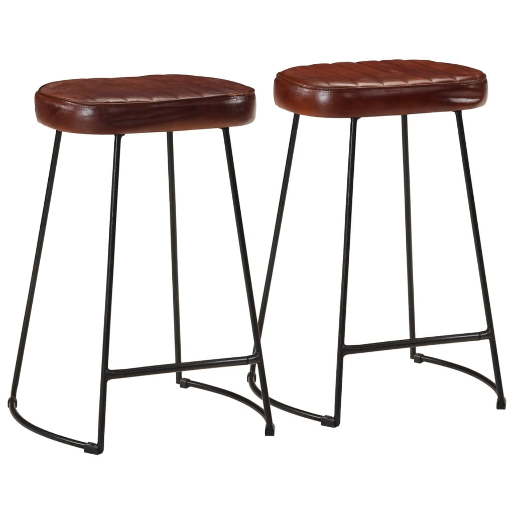 Tabourets de bar 2 pcs Marron foncé 41x29x62 cm