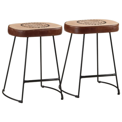 Tabourets de bar 2 pcs. Marron foncé 40x29,5x53 cm