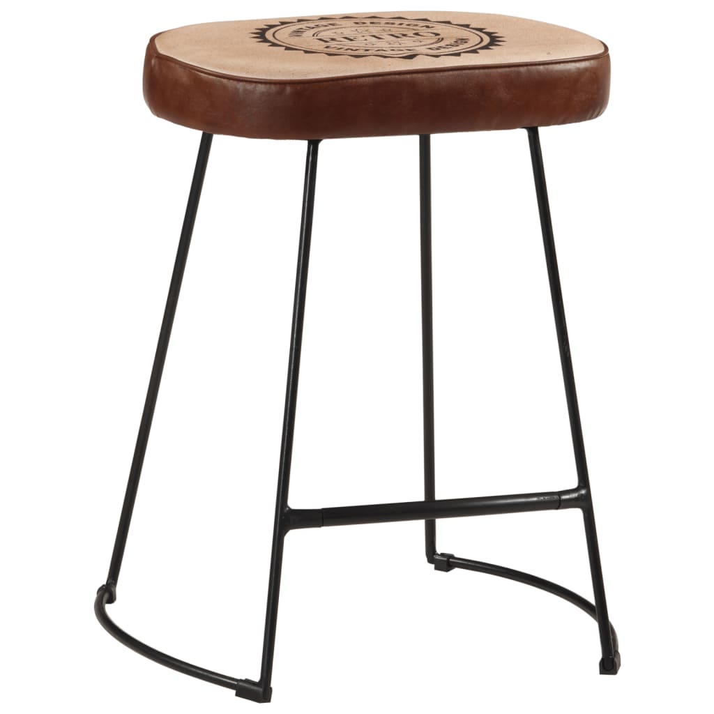 Tabourets de bar 2 pcs. Marron foncé 40x29,5x53 cm