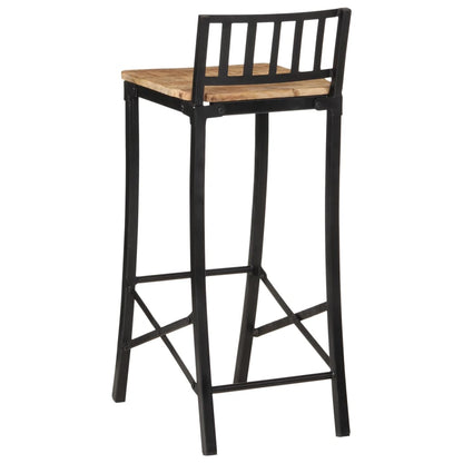 Chaises de bar 2 pcs. Bois de manguier massif brut