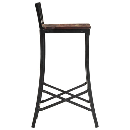 Chaises de bar 2 pcs. Bois de récupération massif