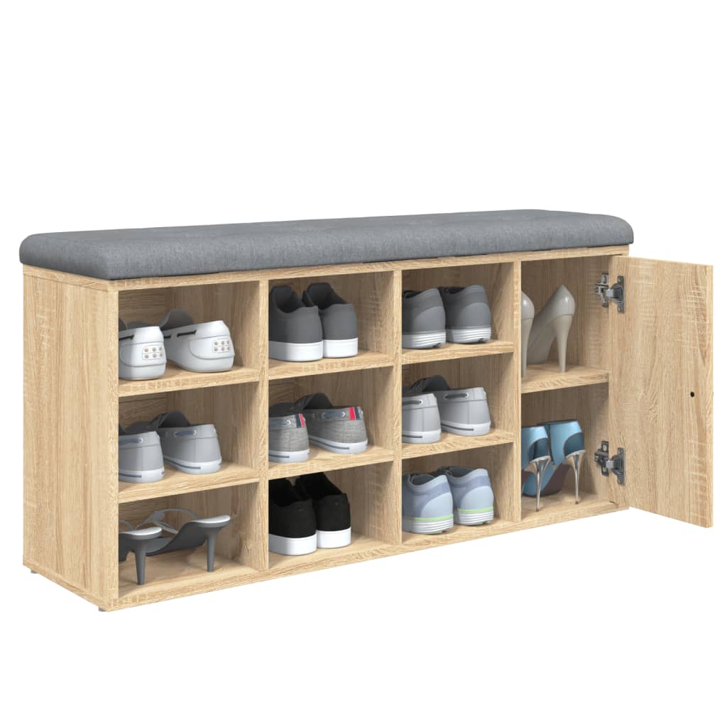 Schuhbank Sonoma-Eiche 102x32x50 cm Holzwerkstoff