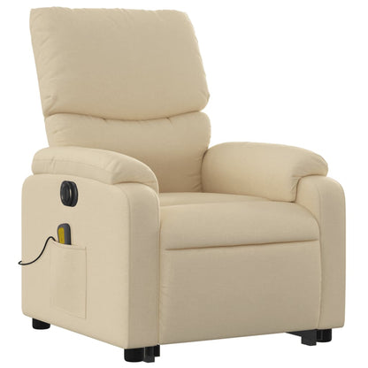 Fauteuil de massage électrique avec tissu crème d'aide au redressement