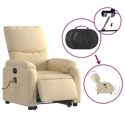 Fauteuil de massage électrique avec tissu crème d'aide au redressement