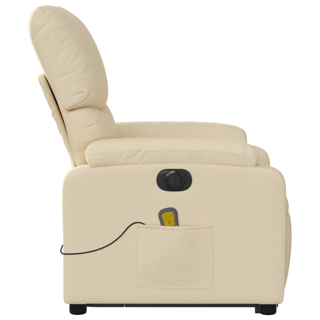 Fauteuil de massage électrique avec tissu crème d'aide au redressement