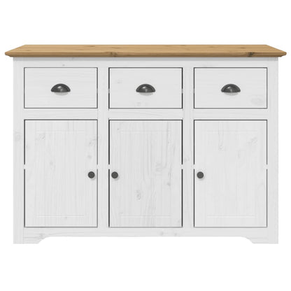 Highboard BODO Weiß Braun 115,5x43x200,5 cm Massivholz Kiefer