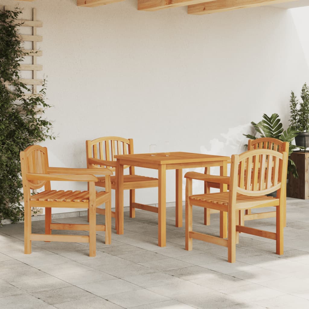 5 pièces. Groupe de repas de jardin en bois de teck massif