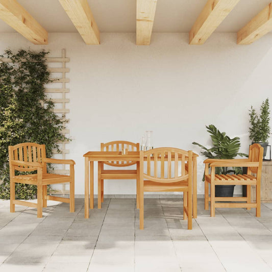 5 pièces. Groupe de repas de jardin en bois de teck massif