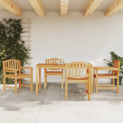 5 pièces. Groupe de repas de jardin en bois de teck massif