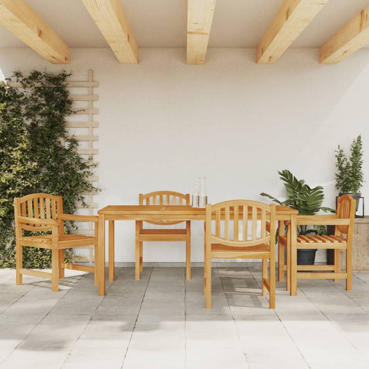 5 pièces. Groupe de repas de jardin en bois de teck massif