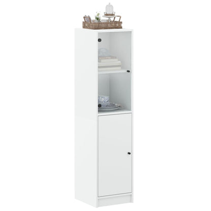 Alacena con puerta de cristal blanco 35x37x142 cm