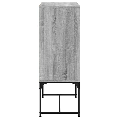 Armoire latérale avec portes vitrées Gris Sonoma 69x37x100 cm