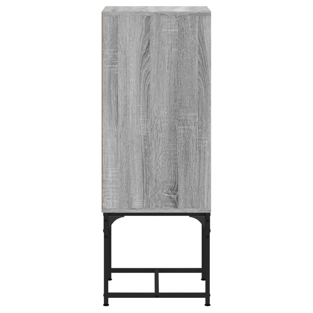 Armoire latérale avec porte vitrée Gris Sonoma 35x37x100 cm