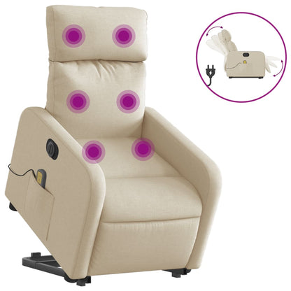 Fauteuil de massage électrique avec tissu crème d'aide au redressement