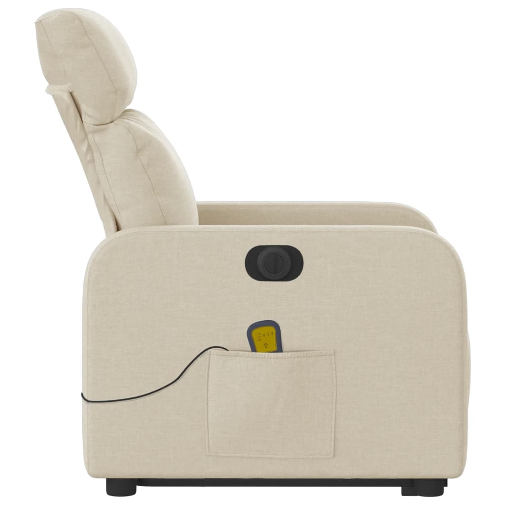 Fauteuil de massage électrique avec tissu crème d'aide au redressement