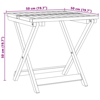 Gartentisch Klappbar 50x50x50 cm Massivholz Akazie