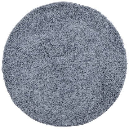 Shaggy-Teppich PAMPLONA Hochflor Modern Blau Ø 80 cm