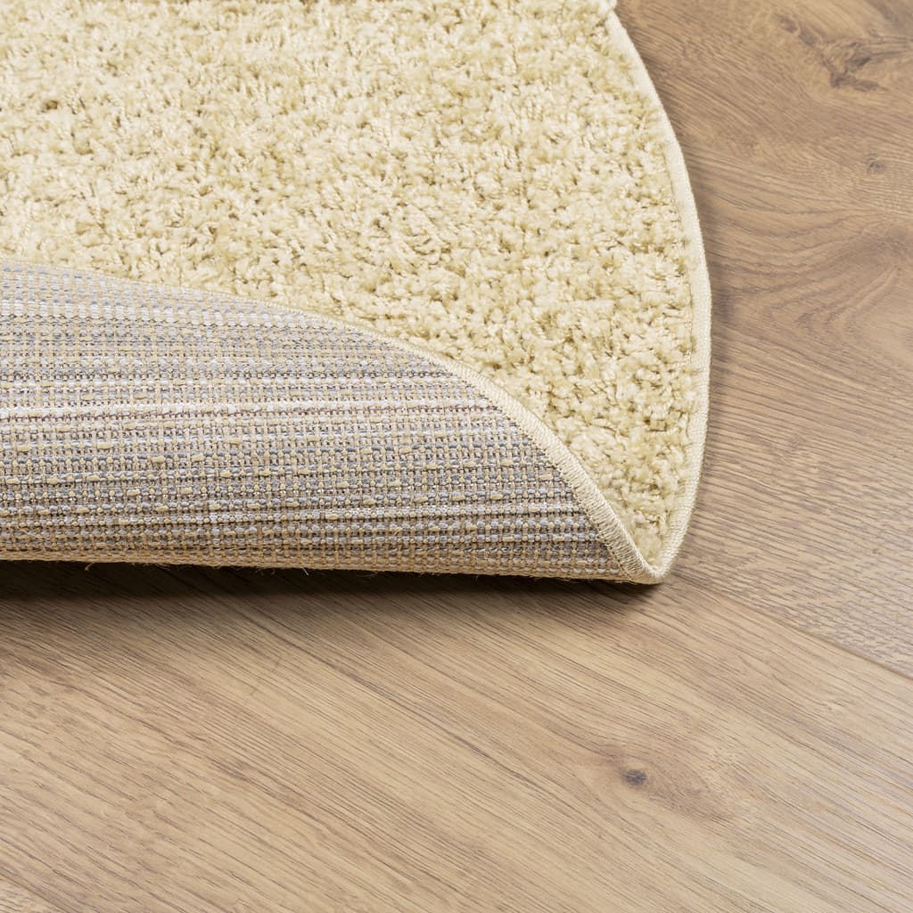 Shaggy-Teppich PAMPLONA Hochflor Modern Golden Ø 280 cm