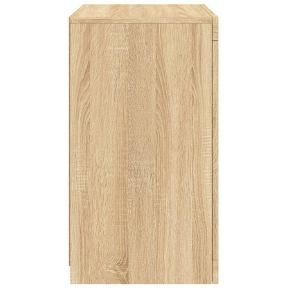 Armoire latérale avec lumières LED en bois de chêne Sonoma