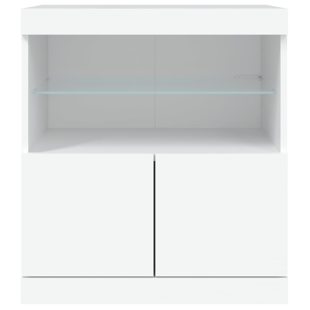 Aparador con luces LED blanco 60x37x67 cm