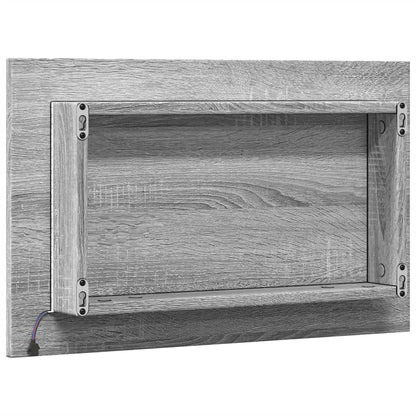 Badspiegel Grau Sonoma 60x8,5x38 cm Holzwerkstoff