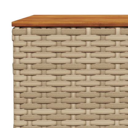 Garten-Couchtisch  55x55x36 cm Poly Rattan Akazienholz