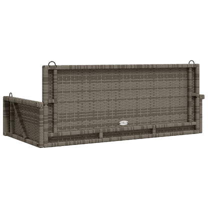 Hängebank Grau 119x56x48 cm Poly Rattan