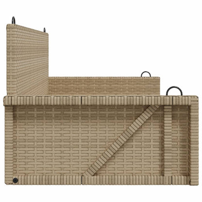 Hängebank Beige 119x56x48 cm Poly Rattan