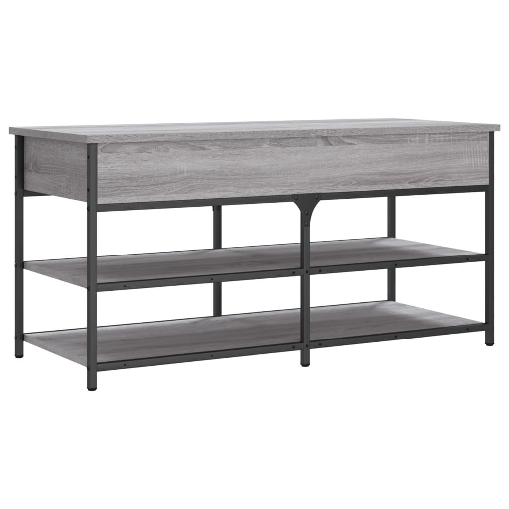 Schuhbank Grau Sonoma 100x42,5x50 cm Holzwerkstoff