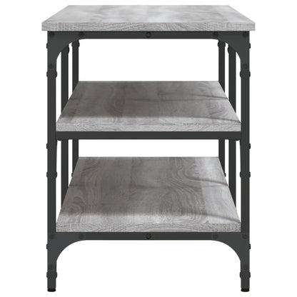 Banc à chaussures gris Sonoma 100x38,5x49 cm en bois