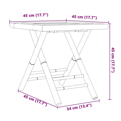 Garten-Couchtisch Klappbar 45x45x45 cm Bambus