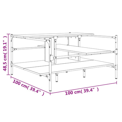 Couchtisch Braun Eichen-Optik 100x100x48,5 cm Holzwerkstoff