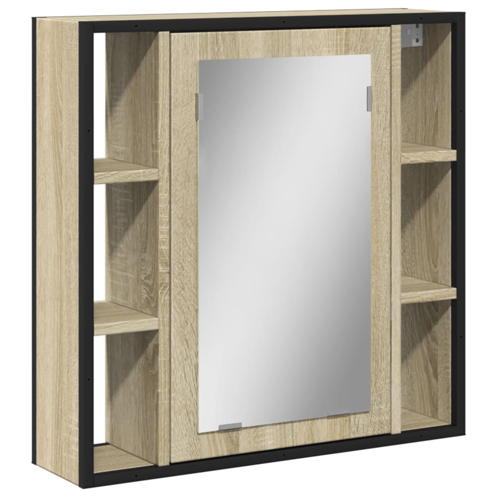 Bad-Spiegelschrank Sonoma-Eiche 60x16x60 cm Holzwerkstoff